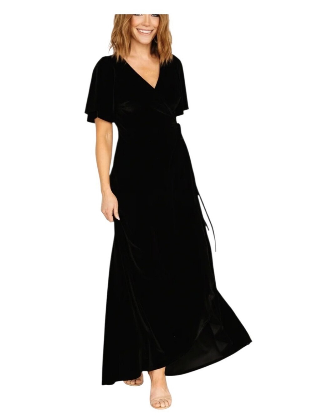 Baltic Born Katelyn Velvet Maxi Wrap Dress